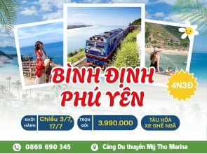 BÌNH ĐỊNH - PHÚ YÊN - TRẢI NGHIỆM TÀU HỎA