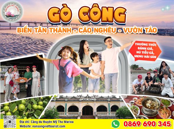 BIỂN TÂN THÀNH - GÒ CÔNG - TRẢI NGHIỆM CÀO NGHÊU - VƯỜN TÁO